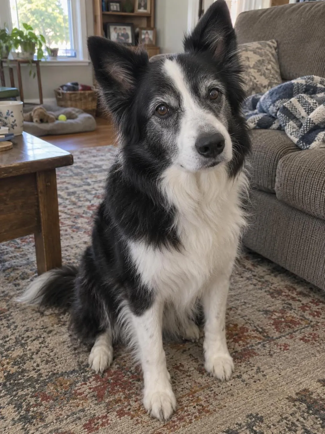 Synthetic senior collie phone-style sample pet photo