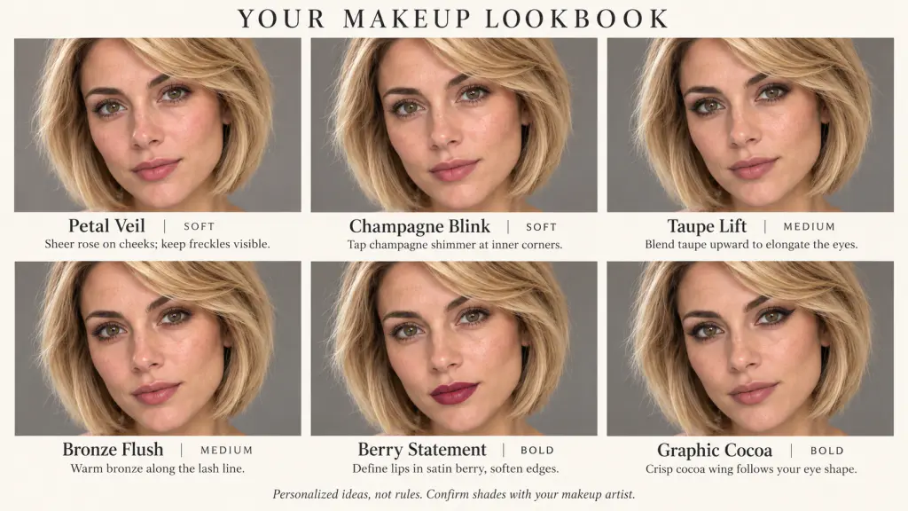 Real Sema in a six-look makeup board.